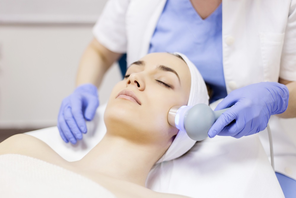 Woman receiving a skin rejuvenation treatment